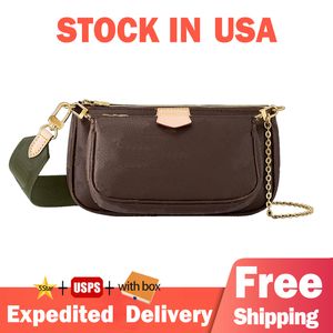 Designer handväska mode crossbody axel plånbok lyx handväska väska band justerbar löstagbar M44840 10a kvalitet med låda multi pochette accessoires kedjor väska