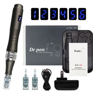 Tattoo Machine Professional Wired Dr pen M8 With Cartridges Derma Pen Skin Care Kit Acne Scar Removal Microneedle Home Use Beauty 230525