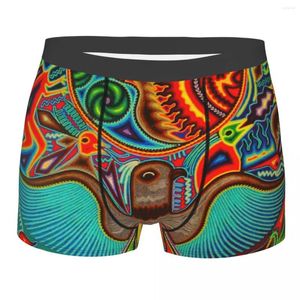 Underpants Personalized Custom Mexican Colorful Huichol Sexy Couple Underwear Men Stretch Boxer Briefs