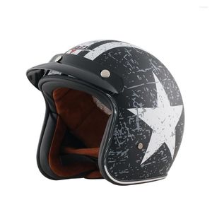 Мотоциклетные шлемы высококачественные винтажные открытые лица Helm Japan Korea Retro Scooter Riding Jet Capcque Персонализированный мотоцикл мотоцикл Moto Moto