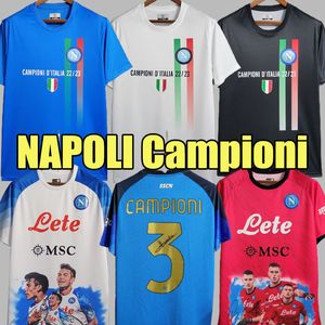 22 23 24 NAPOLI CAMPIONI 3 maglie calcio Naples COMMEMORATIVE 2023 Champions edition 2024 ZIELINSKI ANGUISSA KVARATSKHELIA SSC FABIAN LOZANO Maglie calcio