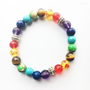 Strand Natural Colorful Lava Rock Armband Color Pearl Classic Stone Pärlor Lämpliga för manliga kvinnliga vänner Match