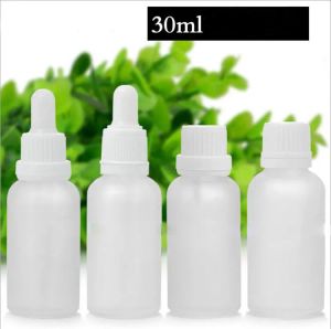 Vit dropper Cap Glass Round Droper Bottle 30 ml Travel Portable Frosted Essential Oil Container 30 ml 550 st parti