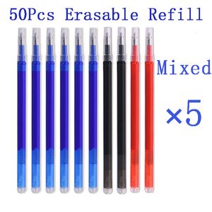 Gel Pens 50 Pcs/Set 0.7mm Magic Erasable Pen Refill for Pilot Frixion Pen Blue/Black/Red Ink Office Writing Accessories School Stationery 230525