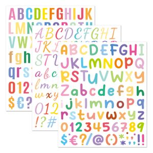 Colored Alphabet Stickers Candy Color Korean ins Style Holiday Party Decoration Phone Case diy Handbook Material Sticker Letter Decals