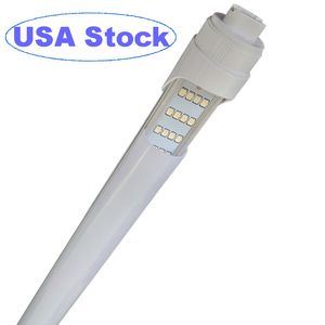 LED Light Bulbs 8 Foot, 2 Pin 144W 6500K, T8 T10 T12 LED Tube Lights, R17D HO Rotatable LED Shop Lights, Frosted Milky, Dual-Ended Power,Replace Fluorescent Light usastar