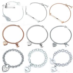 Bracelets 100% 925 Memnon Sterling Silver Original Classic Key Heart Gift Exquisite Wedding Women Bracelet Jewelry
