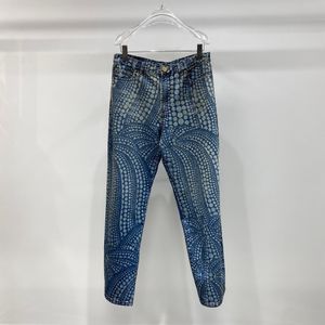 Jeans de designer de alta qualidade Tamanho europeu jeans bonitos Design imprimido de impressão Jeans casuais de luxo para homens