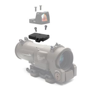 Piastra di mira RMR Red Dot Piastra di montaggio Docter per piastra di montaggio Spectre Elcan DR Scope realizzata in metallo alluminio CNC di alta qualità