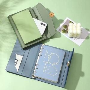 Notepads A5 A6 Luxury Loose-leaf Notebook Journal Agenda Planner Organizer 96 Sheets Pu Leather Binder Diary Notebook School Stationery 230525