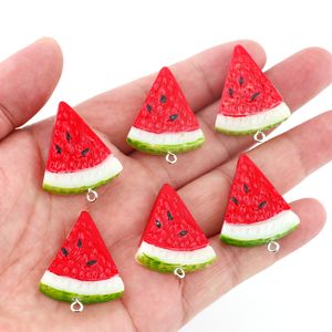 10st/Lot Hart Fruit Watermelon Charms hänge för halsbandsarmband örhänge DIY smycken gör tillbehör nyckelring