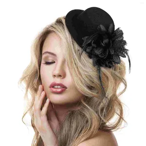 Bandanas Party Hats Girls Women Mesh Top-Hat Mini Decorative Hair Clip Retro Make Decoration