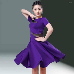 Stage Wear Summer Latin Dance Dress Feminino Adulto Sexy Ballroom Roupas Arte Desempenho de jogo Clothing Clothing