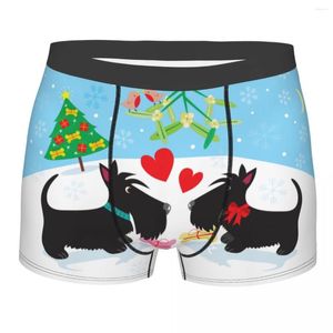 Mutande Cute Couples Scottish Terrier Intimo Uomo Breathbale Scottie Amante dei cani Boxer Slip Pantaloncini Mutandine Morbide per uomo