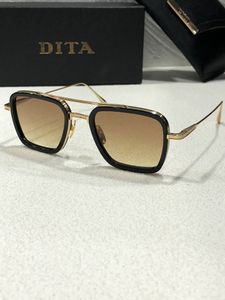 En Dita Flight 006 Topp Original Designer Solglasögon för mens solglasögon MAN Fashionabla retro lyxmärke Eyeglass Fashion Design Women Solglasögon Metal med fodral