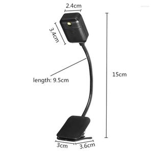 Bordslampor Slim Design Clip Lamp Low Power Consumption Book Clip-on bredvid Bed White/Black LED Small Inomhusbelysning