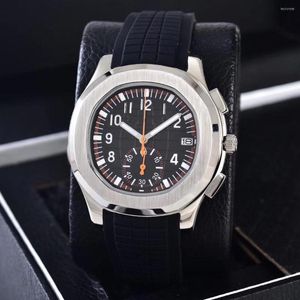 Wristwatches Men's Watch 904l Stainless Steel Automatic Mechanical High Quality 42mm Dual Time