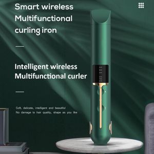 Curling Irons 2 w 1 Pordless Mini Hair Retrener Curler Szybka rozgrzewka termiczna płaskie żelazo profesjonalne narzędzie fryzjerskie 230524