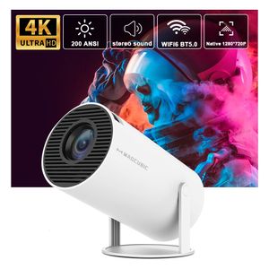 Other Home Garden Transpeed Android 11 4K Projector WiFi6 HY300 Allwinner h713 200ANSI BT50 1280720P Dual wifi Theater Outdoor portable 230525