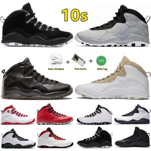 Jumpman 10 10s Herren-Basketballschuhe Chicago Schwarz Weiß Drake Cement Huarache Leichtes Leinen Orlando Steel Grey Westbrook Männer Frauen Trainer Sport Turnschuhe 40-47