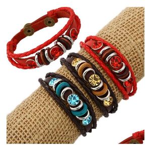 Slap Snap Bracelets الرجعية الشخصية المصنوعة يدويًا للمجوهرات Cowe Woven Hand Rope Bracelet FB462 MIX ORDER 20 VACE
