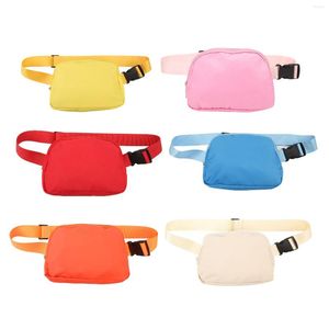 Utomhuspåsar Nylon Fanny Pack dragkedja fickor Justerbar bälte vattentät mode midja påse för kvinna vuxen