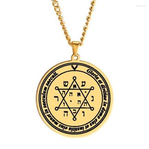 Pendant Necklaces Get Glory Dignity Wealth Prayer Of Jupiter To Have Honors Dignities Talisman Laser Cut Stainless Steel Necklace