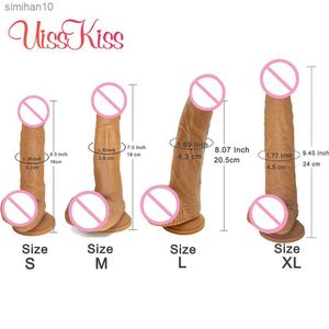 Dildos Dongs 9.45 Inch XXL Realistic Soft Skin Feeling Dildo with Ball Suction Cup Penis Anal Sex Toy Huge Dick for Female Women Lesbain Gay L230518