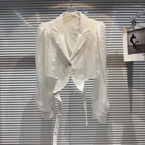 Giacche da donna SuperAen 2023 Summer Girl Mesh Strap Cross Design Sunscreen Suit Short Blazer Coat Top