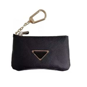 Luxury Coin Change Purse Letter Walls Designer Fashion Triangle Påsar Handväskor Män Clutch Credit Card Holder Keychain