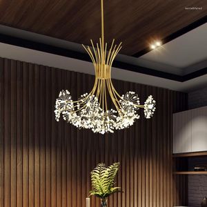 Kolye lambaları nordic lamba post-modern basit oturma odası yatak odası yemek kristal yaratıcı kişilik hafif lüks karahindiba avize