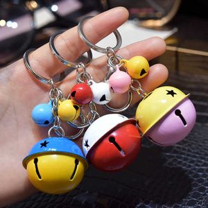 Key Rings Creative Cartoon Candy Matching Color Metal Bell Keychain Bag Pendant Wholesale Site Christmas Gift G230525