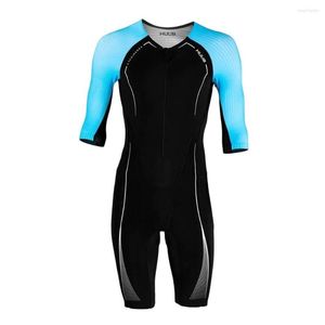 Racing Sets Huub 2023 Männer Radfahren Overall Triathlon Strumpfhosen Kurzarm Rennanzug Schwimmen Runn Kleidung Ciclismo Mono Corto