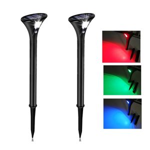 Luzes solares Luzes de jardim Lâmpada RGB Caminho da paisagem à prova d'água branca para quintal Pátio decorativo do pátio