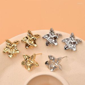 Kolczyki stadnorskie 2PCS Koreańska moda urocza gwiazda może dodać wisiorki złote uroki do biżuterii produkujące majsterkowicz akcesoria mosiężne