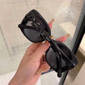 Fashion designer brand cool sunglasses luxury Super high quality Same Style Small Fragrance for Women's Advanced Sense 2023 New Sunscreen Polarized with logo box