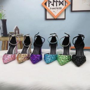 Сандалии LoveIncrystal Athestone Женщины свадьба Sshoes квадратный каблук высокий 8 см банкет танцевальные туфли хрустальная лодыжка