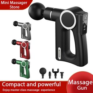 Helkroppsmassager Mini fascia pistol vibration massage bärbar liten massager muskelavslappning kroppsmassage fitnessutrustning 230524