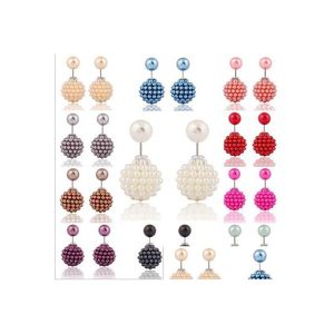 Stud Factory Direct Sale Size Pearl Earring GTTE1 Enkla modeörhängen smycken för kvinnor 24 par Mycket droppleverans DHH9L