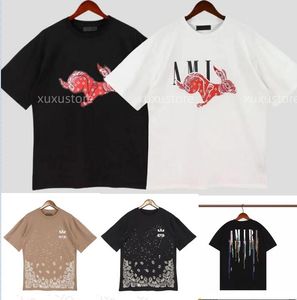 2023 męskie designerskie t-shirty Amaris drukowane modne męskie T-shirt najwyższej jakości bawełniane koszulki w stylu Casual z krótkim rękawem luksusowe hiphopowy sweter koszulki rozmiar S-XL