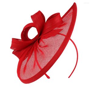 Bandanas Cocktail Party Hat Tea Hats Women Hair Accessories Wedding Ornament Abs Clips Miss Decorative Box