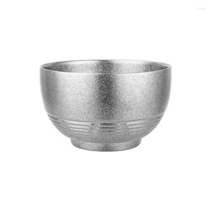 Miski Ultralight Titanium Bowl Podwójna zupa zupa Ryż Izolowana warstwa czystej zastawy stołowej