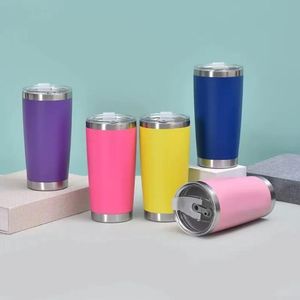 New 20oz Drinkware water bottle Tumbler Travel Car Mug Double Wall Cold or Beer Coffee Cup Vacuum Flasks Stainless Steel Thermos