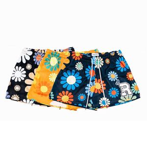 2023 New Summer Ryoko Rain عباد الشمس المطبوع للرجال الكلاسيكي الجيم Mesh Beach Holiday Shorts P230524