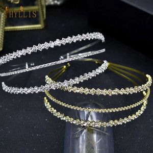 Andra modetillbehör A393 Barock Brudhårband Rhinestone Wedding Tiara Crystal Hair Accessories Smycken Head Hoop Princess Crowns Women Head J230525