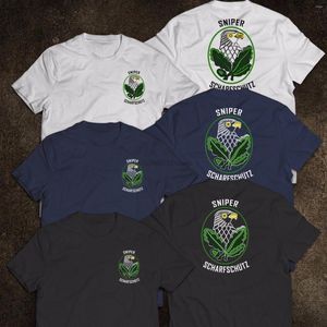 Herren T-Shirts 2023 Mode Deutsche Armee Waffen Militär Scharfschutzenabzeichen Sniper Badge T-Shirt T-Shirt