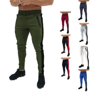 Pantaloni da uomo HCXY 2023 Casual da uomo Slim Fit da uomo con coulisse Patchwork Jogger Autunno da corsa Pantaloni da uomo elastici in vita