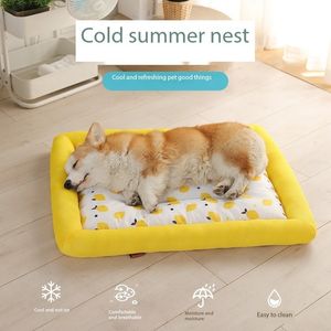 أسرة القط الأثاث الصيف تبريد حيوان أليف الكلب سرير وسادة الجليد traspirante قصب pad gatto letto mascotte pad cane dipermeabile cool pad cool mat dog accesso 230525