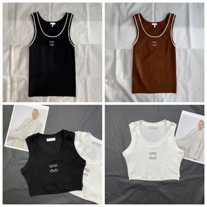 Womens tank tops crew neck tanks top crop knitting vests fashion women summer sexy tight camis teenager girls designer jumper knitting tees luxury clothes