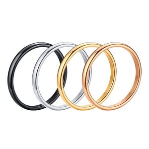 Band Rings 2Mm Sier Ring Stainless Steel Wedding Brands Dome Men Women Plain Classic Engagement Gifts Drop Delivery Jewelry Dhuqh